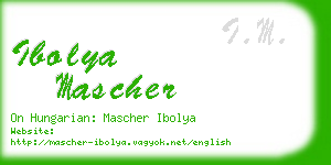 ibolya mascher business card